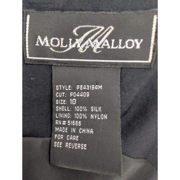 Silk Embroidered Sheath Dress 10 Old Money Preppy Classic Minimalist Rosette - Picture 4 of 5